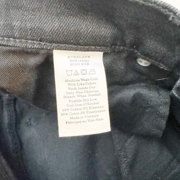 Everlane Black Denim Skinny Jeans Size 27 Regular - Picture 7 of 9